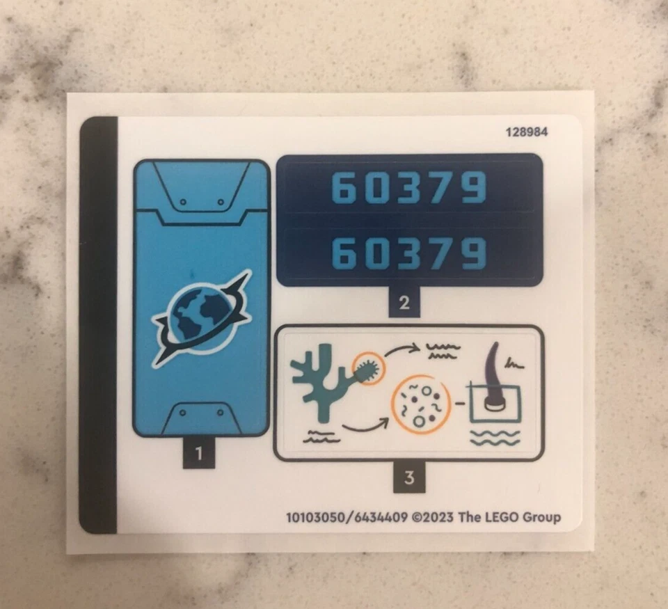 LEGO STICKER SHEET for 60379 Deep-Sea Explorer Submarine, New & Genuine! - Image 1 of 1