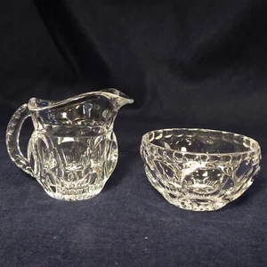 Crystal Optic Panel Creamer & Sugar Bowl - Picture 1 of 24