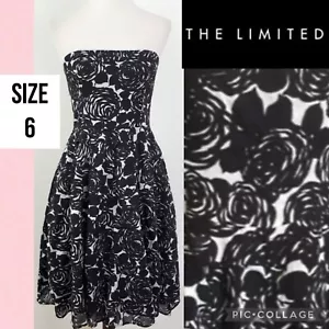 The Limited Event Womens Dress Strapless Black Floral Fit N Flare Cocktail 6 - Picture 1 of 20