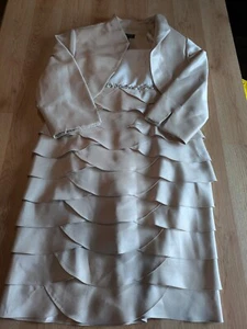 Jessica Howard schimmerndes Perlen Empire Taille Lagenlook Cocktailkleid mit Jacke 12P - Bild 1 von 15