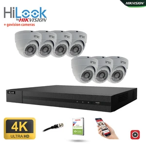 HIKVISION 4K SISTEMA CCTV 8MP DVR ESTERNO NIGHTVISION KIT TELECAMERA DI SICUREZZA CUPOLA HD