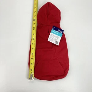 Puppy Dog Hoodie Small Red Hooded Sweatshirt Pet Clothes - Picture 1 of 7