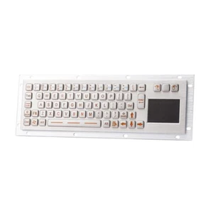 Orange Backlit Metal Keyboard Industrial Stainless Steel Keyboard For Kiosk - Picture 1 of 5
