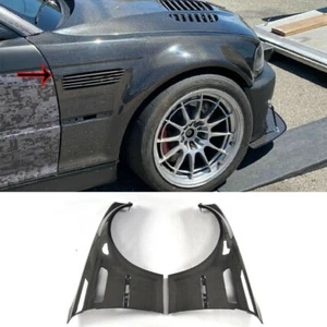 Fit For BMW E46 M3 2Door 1998-2005 Carbon Fiber Exterior Side Fender Vents Cover - Picture 1 of 12