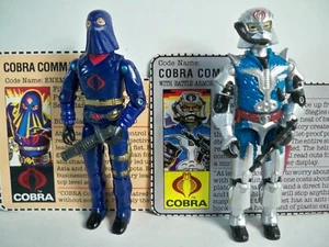 K25i0485 HOODED & ARMORED COBRA COMMANDER 1984-87 GI JOE COMPLETE VINTAGE FIGURE - Picture 1 of 19