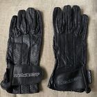 Avgsport Black Perforated Leather Motocycle Gloves Men Size S
