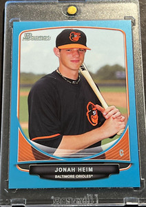 2013 BOWMAN DRAFT - BLUE BORDER - JONAH HEIM (RC) Serial #'d (105/500) = MINT!
