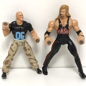 Figuras de acción de lucha libre WCW Kevin Nash & Konnan K-Dogg Grip 'N Flip magnéticas - Imagen 1 de 10