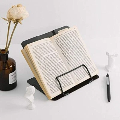 Metal Portable Folding Book Reading Stand - Adjustable Desktop, Hands-Free Read - Image 1 of 4