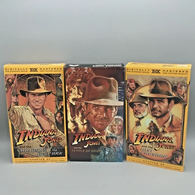 Paramount "The Adventures of Indiana Jones Trilogy" VHS Harrison Ford - VGUC - Image 1 of 4