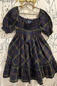 Polo Ralph Lauren Girls | Short Sleeve Smocked | Holiday Dress 5 - Picture 1 of 4