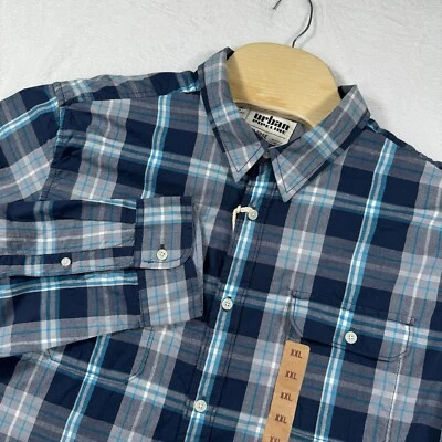 Camisa Urban Pipeline Para Hombre XXL Azul A Cuadros Manga Larga Abotonada Clásica NUEVA Foto 1 de 4