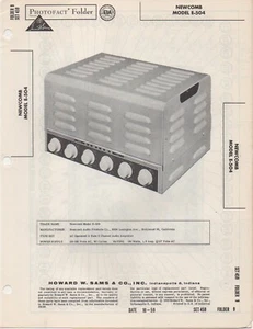 1959 NEWCOMB E-504 AMPLIFIER SERVICE MANUAL PHOTOFACT SCHEMATIC DIAGRAM REPAIR - Picture 1 of 1