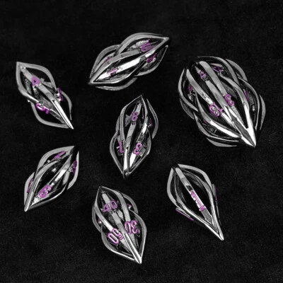 GBTDICE Metall RPG Würfel Set 7-Teilig D&D DND DSA Rollenspiel Würfelzeit Olive Form