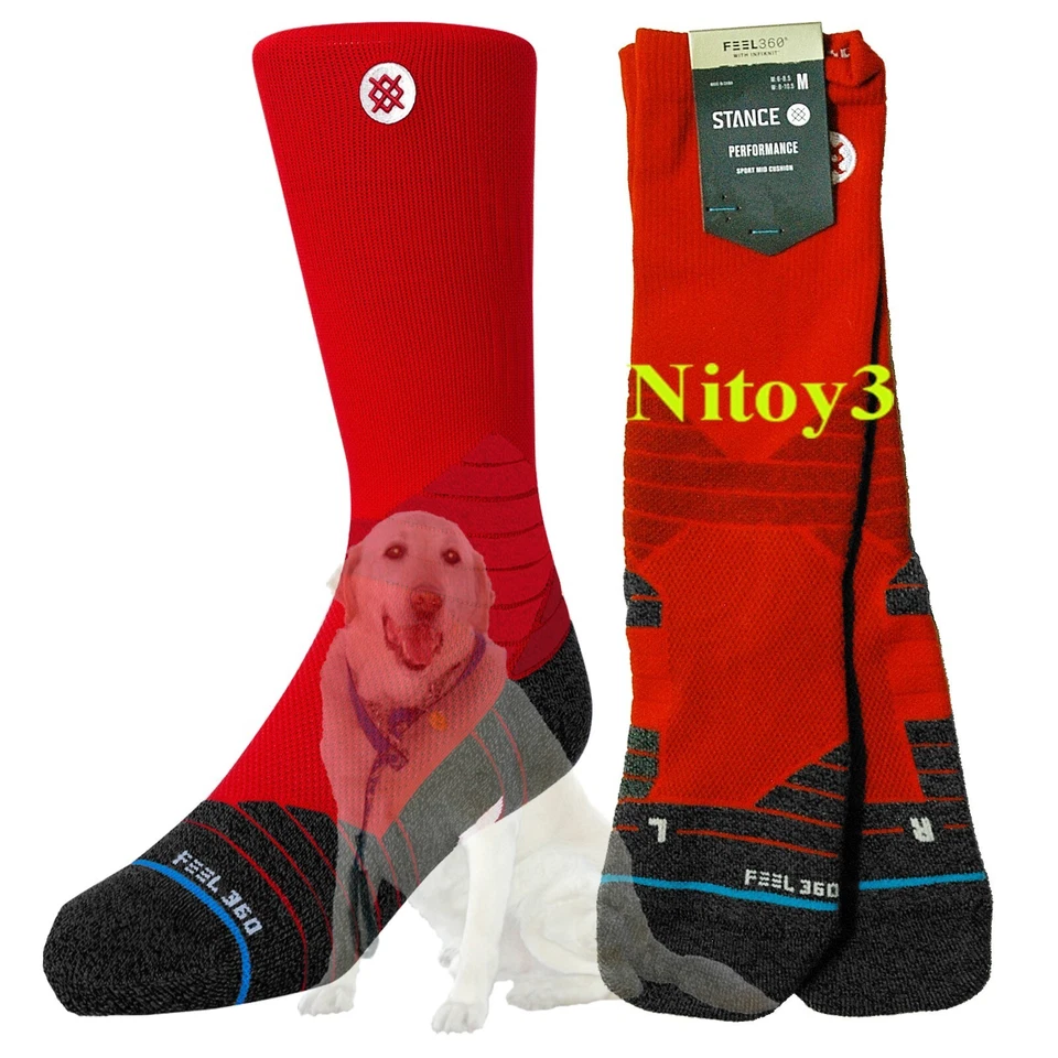 Calcetines deportivos Stance Performance Icon de peso medio debajo de la pantorrilla-unisex medio rojo Foto 1 de 1