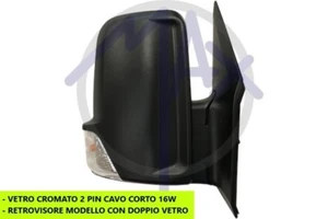 SPECCHIO SPECCHIETTO RETROVISORE MANUALE DX PER VOLKSWAGEN CRAFTER 2006 AL 2017 - Foto 1 di 3