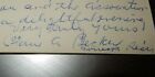 CLAIRE A BECKER WIFE  OF  Frank J. Becker  NOTELET  SIGNED  1960  MOTION PICTURE