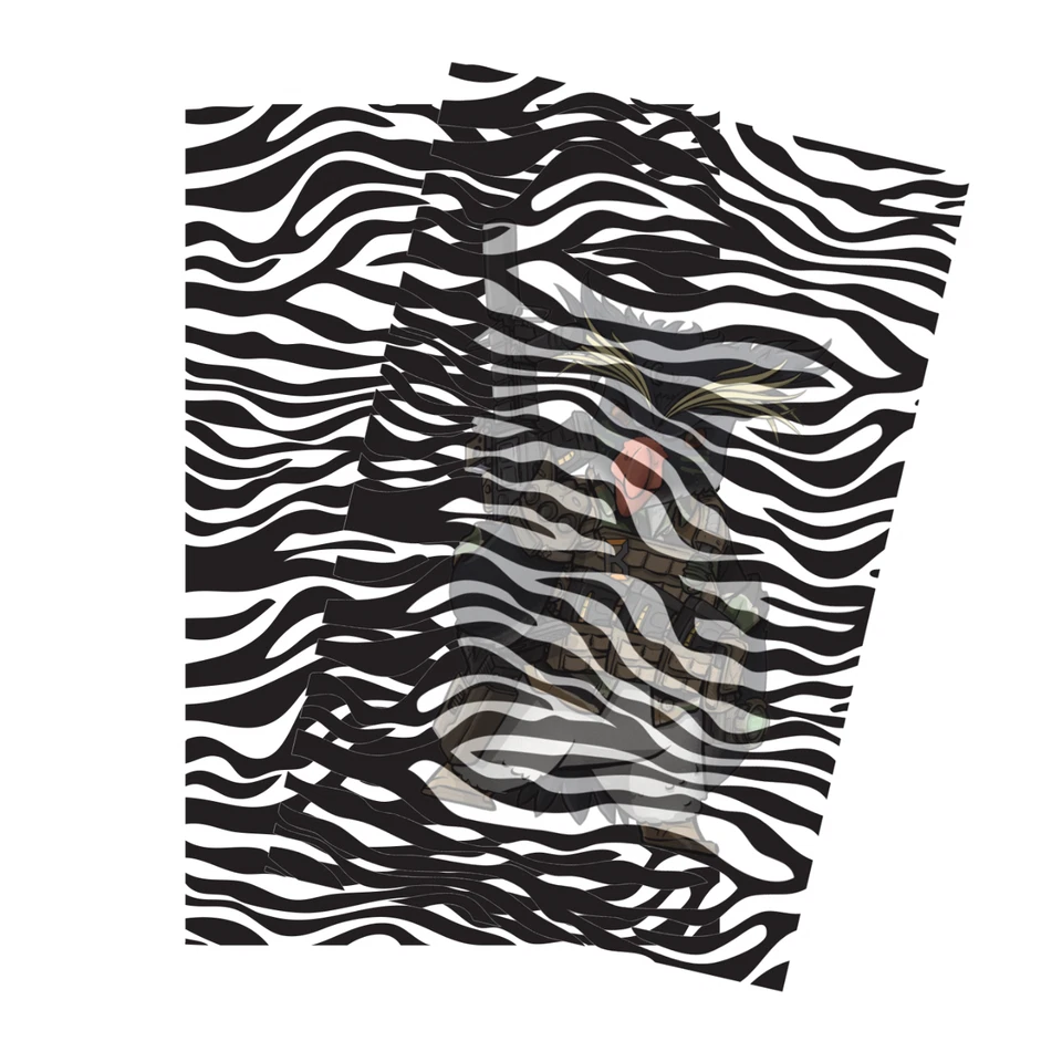 2 Pack of Zebra Stripes Vinyl Stencils Cerakote Gunkote Duracoat DIY Gun Stencil - Image 1 of 4