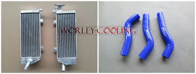 NJ-Aluminum Radiator FOR KTM 250/450/505 SX-F/SXF 2007 08 09 2010 & BLUE hose - Изображение 1 из 4
