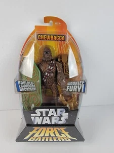 Star Wars Force Battlers Chewbacca Figure Boulder Launching Backpack 2005 NEW - Picture 1 of 9