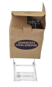 Lot of 12 Gibson Holders 2PL Adjustable Wire & Acrylic Easels Clear Base - Picture 1 of 6