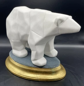 Keramik Geometrische Kubistische Abstrakte Kunst Eisbär Figur - Bild 1 von 12