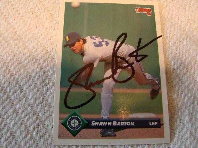1993 Donruss # 53 Shawn Barton Autograph / Signed card Seattle Mariners - Image 1 of 1