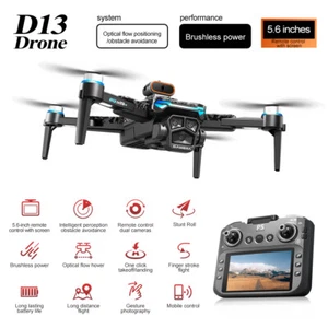 D13 Drone 5.6" Screen WIFI FPV 720P Dual Camera Obstacle Avoidance Altitude Hold - Picture 1 of 24