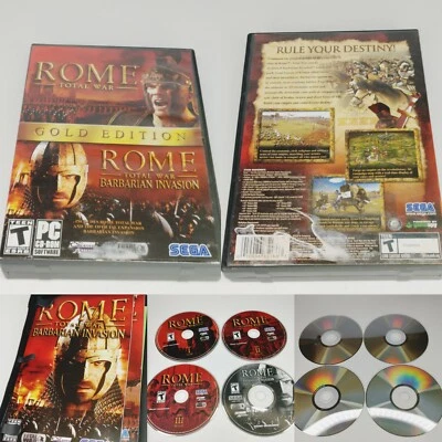 Rome: Total War + Barbarian Invasion -- Gold Edition (PC, 2006) Video Game - Image 1 of 4
