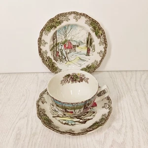 Johnson Brothers The Friendly Village Tea Cup, Saucer and Plate / Trio England - Picture 1 of 15