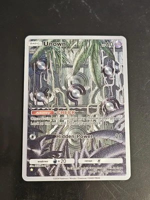 Unown 78/96 Pokemon TCG Pocket Triumphant Light Custom Textured Fanart Card - Image 1 of 4