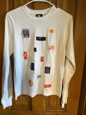 Camiseta Nike Vintage Logo Etiqueta Icono Choque Manga Larga Mujer Talla XS   Foto 1 de 4