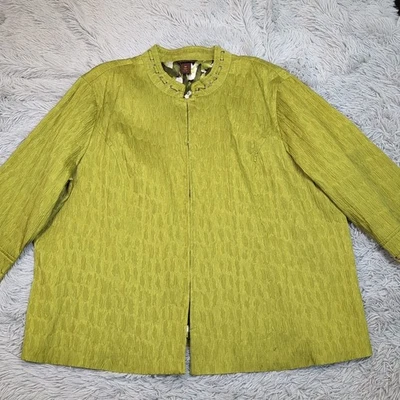 Chaqueta Multiples Mujer 3X Verde Ligera Cierre Oriental Cómoda Preppy Foto 1 de 4