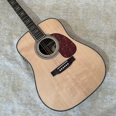 Акустическая электрогитара D45 со звукоснимателем абалоном инкрустированный гриф HOT!! - Изображение 1 из 4