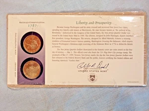 1999 New Jersey P&D State Quarter FIRST DAY COVER - U.S. MINT Still Sealed - Picture 1 of 3