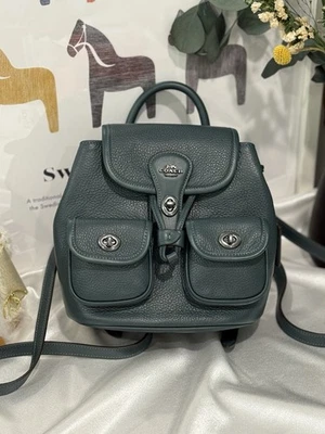 NWT! Coach Hadley Backpack Gunmetal/Dark Teal Green FAST SHIPPING CBH09 - Image 1 of 4