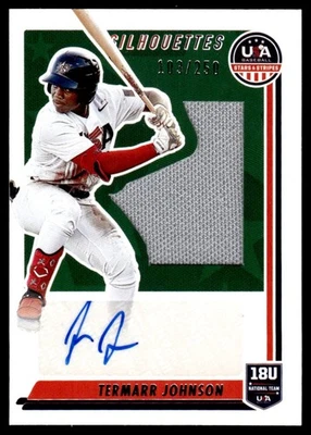 2022 PANINI USA BASEBALL STARS & STRIPES SILHOUETTES SIGNATURES JERSEYS TERMARR - Image 1 of 2