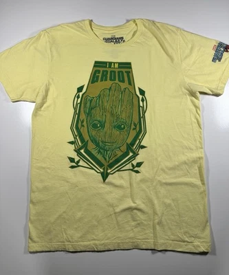 Camiseta Marvel Guardianes de la Galaxia Vol 2 I Am Groot Amarilla Adulto Grande Foto 1 de 4