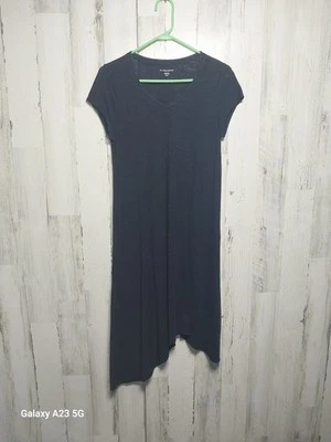 Eileen Fisher Hemp Organic Cotton Blend Asymmetrical Hem Blue Dress Womens  SP - Image 1 of 4