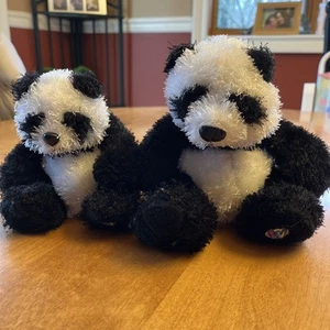 2 Ganz PANDA BEAR Plush Stuffed Collectibles (no Code) - Picture 1 of 4