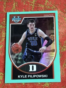 2023-24 Bowman U Chrome Kyle Filipowski Aqua /150 #07B-4 Duke Blue Devils Utah - Picture 1 of 2