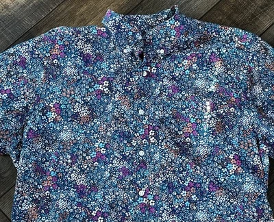 Land's End Men's Floral Shirt Size XL Short Sleeve Traditional Fit - Image 1 of 4