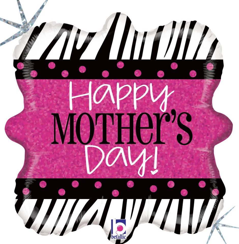 Happy Mother's Day 18" Mom Feliz Dia Madres Floral Hearts Foil Mylar Balloons  A - Image 1 of 1