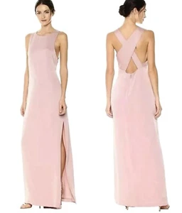 NWT BCBG MAXAZRIA MARGITA CRISSCROSS-BACK SIDE SLIT GOWN/MAXI DRESS SZ S $300 - Picture 1 of 12