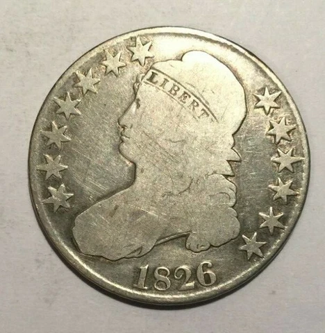 1826 Capped Bust Half Dollar  FINE  NICE !! Cover