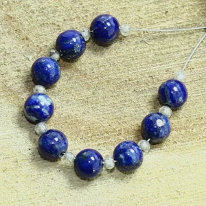 Lapislázuli Suave Redondo Circón Cuentas Briolette Natural Suelto Piedras Preciosas Joyería - Imagen 1 de 3
