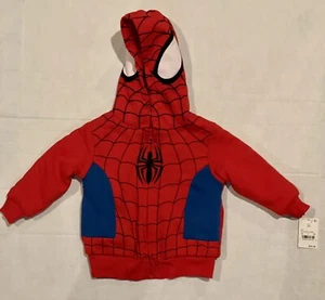 Spiderman 18M full zip fuzzy lined hoodie pockets New AMAZING Spider-Man - Picture 1 of 4