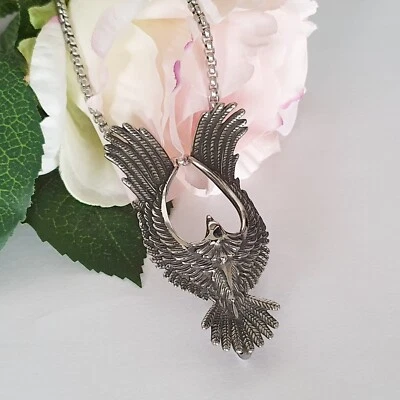 Phoenix Anhänger Edelstahl Feuer Vogel Mythischer Halskette Phönix Gothik - Bild 1 von 4