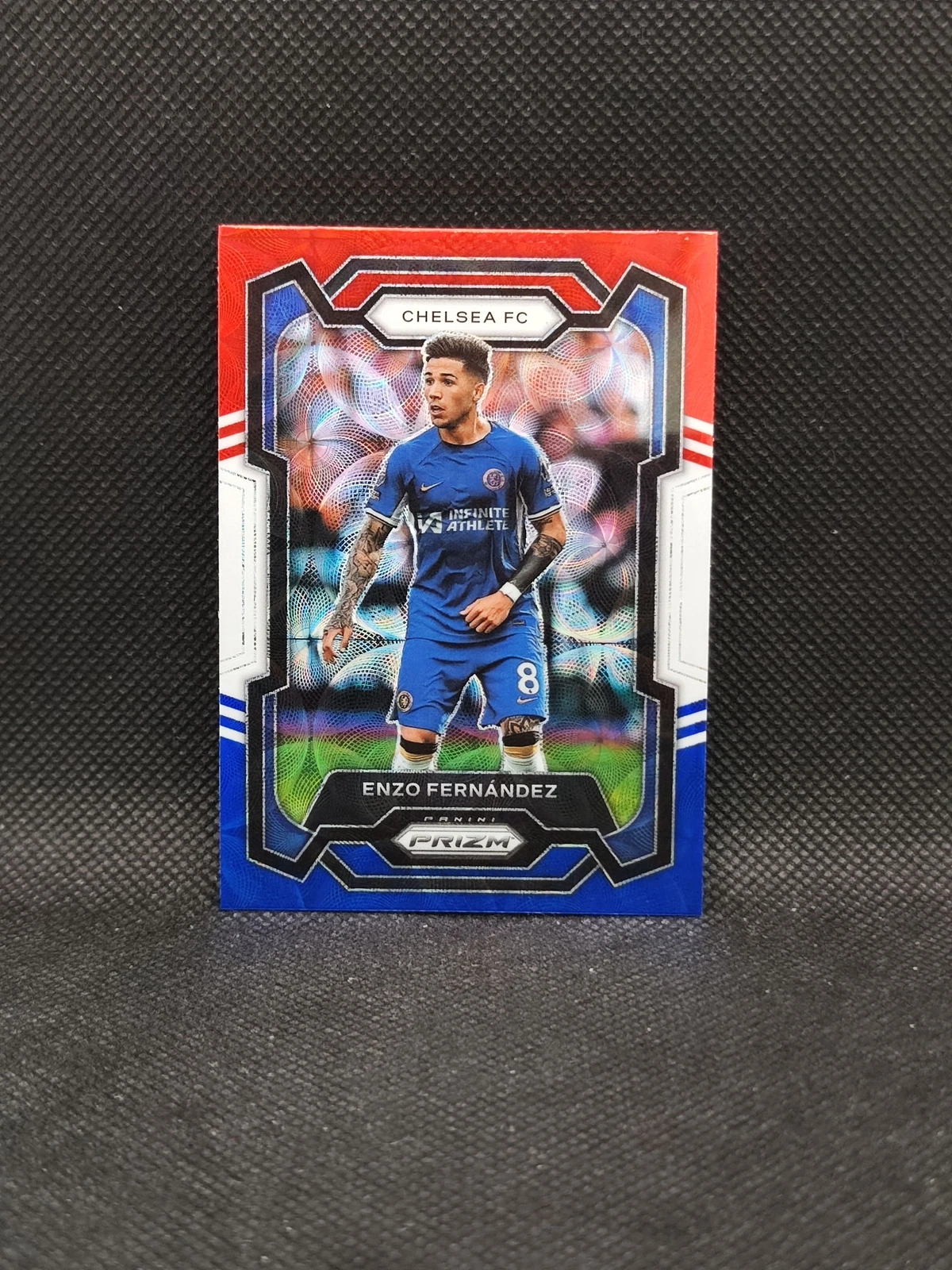 2023-24 Panini Prizm EPL Enzo Fernandez Red White Blue Choice Prizm SP Chelsea