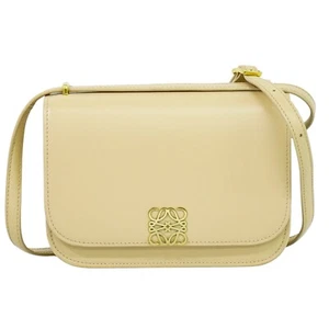 LOEWE Goya Small Leather Shoulder Crossbody Bag Beige Gold - Picture 1 of 15